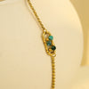 Wholesale Geometric Inlaid Natural Stone Stainless Steel 18K Goldplated Hand Jewelry Women's Bracelet