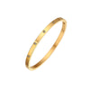 Wholesale Geometric Inlaid Zircon Titanium Steel Buckle Bracelet For Couples