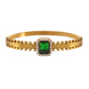 Wholesale Geometric Ins Style Colorful Zircon Stainless Steel Electroplated Bracelet Jewelry