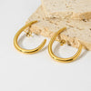 Wholesale Geometric Insushaped Curved Hook Goldplated Stainless Steel Earrings For Women