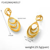 Wholesale Geometric Irregular Loop Winding Titanium Steel Goldplated Nonfading Earrings For Women With Electroplating Design
