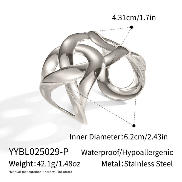 Wholesale Geometric Irregular Personality Bracelet Made Of Titanium Steel With Electroplating Processing