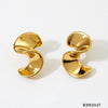 Wholesale Geometric Irregular Ring Earrings Set In Stainless Steel With Electroplating For Women Niche Design Fashionable