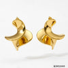 Wholesale Geometric Irregular Ring Earrings Set In Stainless Steel With Electroplating For Women Niche Design Fashionable