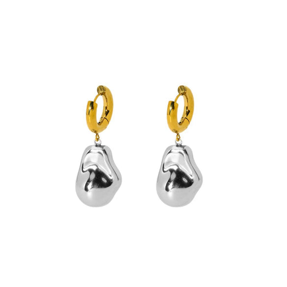 Wholesale Geometric Irregular Stainless Steel 18K Gold Plated Earrings For Women