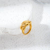 Wholesale Geometric Irregular Twist Lines Stainless Steel Ring With Electroplating For Couple Fashion Commuter Personality Accessories