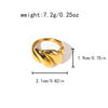 Wholesale Geometric Irregular Twist Lines Stainless Steel Ring With Electroplating For Couple Fashion Commuter Personality Accessories