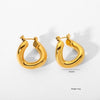 Wholesale Geometric Irregular Twisted Stainless Steel 18K Gold Plated Earrings For Women