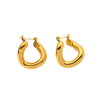 Wholesale Geometric Irregular Twisted Stainless Steel 18K Gold Plated Earrings For Women