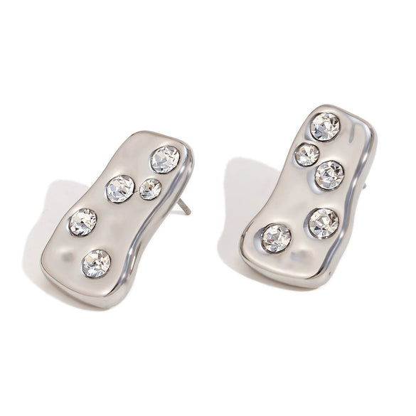 Wholesale Geometric Joker Stainless Steel 18K Gold Plated Earrings For Women
