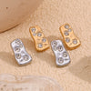 Wholesale Geometric Joker Stainless Steel 18K Gold Plated Earrings For Women