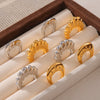 Wholesale Geometric 18K Gold Plated Titanium Steel Twist Earrings For Women