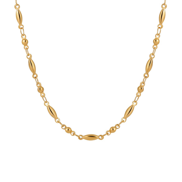 Wholesale Geometric 18K Gold Real Gold Plated In The Furnace Light Luxury Style Bracelet And Clavicle Necklace For Women