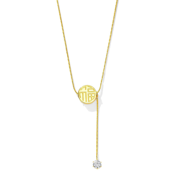 Wholesale Geometric 14K Plated Stainless Steel Tassel Clavicle Chain Jewelry