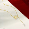 Wholesale Geometric 14K Plated Stainless Steel Tassel Clavicle Chain Jewelry
