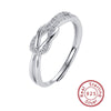 Wholesale Geometric Knotted Ring 925 Sterling Silver With Diamonds