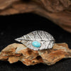 Wholesale Geometric Leaf Design S925 Sterling Silver Ring Set With Gems Unisex