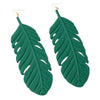 Wholesale Geometric Leaf Texture Alloy Electroplated Earrings For Women