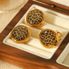 Wholesale Geometric Leopard Print Stainless Steel Gold Plated Earrings And Ring For Women