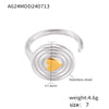Wholesale Geometric Light Luxury Gold Ring In Titanium Steel With 18K Real Gold Electroplated Treatment