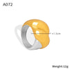 Wholesale Geometric Light Luxury Gold Ring In Titanium Steel With 18K Real Gold Electroplated Treatment