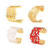 Wholesale Geometric Light Luxury Minimalist Leafshaped Stainless Steel Goldplated Open Bracelet