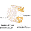 Wholesale Geometric Light Luxury Minimalist Leafshaped Stainless Steel Goldplated Open Bracelet