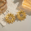 Wholesale Geometric Light Luxury Nonfading Waterproof Earrings For Girls Titanium Steel Electroplated