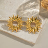 Wholesale Geometric Light Luxury Nonfading Waterproof Earrings For Girls Titanium Steel Electroplated