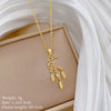 Wholesale Geometric Light Luxury Stainless Steel And Copper Tassel Necklace For Unisex