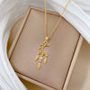 Wholesale Geometric Light Luxury Stainless Steel And Copper Tassel Necklace For Unisex