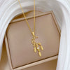 Wholesale Geometric Light Luxury Stainless Steel And Copper Tassel Necklace For Unisex