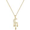 Wholesale Geometric Light Luxury Stainless Steel And Copper Tassel Necklace For Unisex