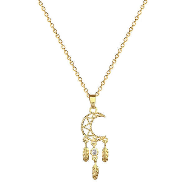 Wholesale Geometric Light Luxury Stainless Steel And Copper Tassel Necklace For Unisex