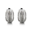 Wholesale Geometric Line Copper Ear Buckle Women's Multilayer Cross Zirconia Elegant Earrings