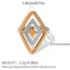 Wholesale Geometric Line Stainless Steel Open Ring With Vacuum Real Gold Plating In Pvd Furnace For Women And Unisex