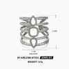 Wholesale Geometric Line Stainless Steel Ring For Women With Ins Style And 18K Gold Plated Electroplating