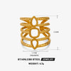 Wholesale Geometric Line Stainless Steel Ring For Women With Ins Style And 18K Gold Plated Electroplating