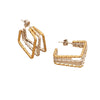 Wholesale Geometric Linear Stainless Steel Earrings With Electroplating For Women