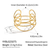 Wholesale Geometric Lines Cross Hollow Opening Stainless Steel Electroplated Bracelet Jewelry For Girls