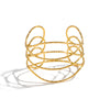 Wholesale Geometric Lines Cross Hollow Opening Stainless Steel Electroplated Bracelet Jewelry For Girls