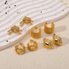 Wholesale Geometric Lines Design Copper Electroplated Women's Earrings