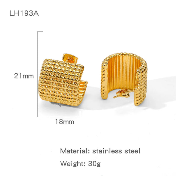 Wholesale Geometric Lines Design Copper Electroplated Women's Earrings