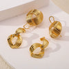 Wholesale Geometric Lines Design Copper Electroplated Women's Earrings
