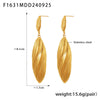 Wholesale Geometric Long Drop Stainless Steel Pvd Plated Women's Earrings
