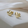 Wholesale Geometric Love Smooth 925 Sterling Silver Electroplated Women's Earrings