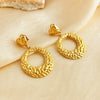 Wholesale Geometric Love Stainless Steel Earrings With 18K Gold Electroplating For Women Vintage Style
