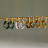 Wholesale Geometric Maillard Style Electroplated Stainless Steel Double Hoop Earrings For Women