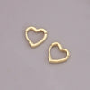 Wholesale Geometric Metal Heart Shaped 18K Gold Plated Gothic Earrings