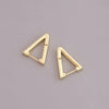 Wholesale Geometric Metal Heart Shaped 18K Gold Plated Gothic Earrings